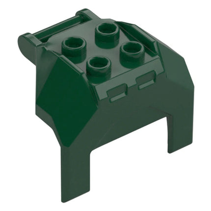 LEGO Plate, Large Figure Armor, Chest with 4 Studs and Bar Handle, Dark Green [27167] 6452335