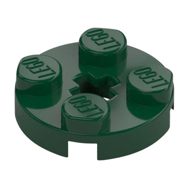 LEGO Plate, Round 2 x 2 with Axle Hole, Dark Green [4032] 6035029