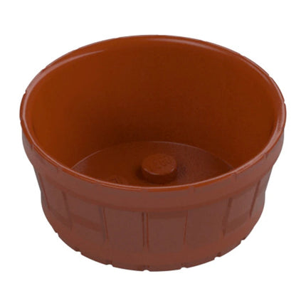 LEGO Container, Barrel Half Large with Axle Hole, Dark Orange [64951] 6462459