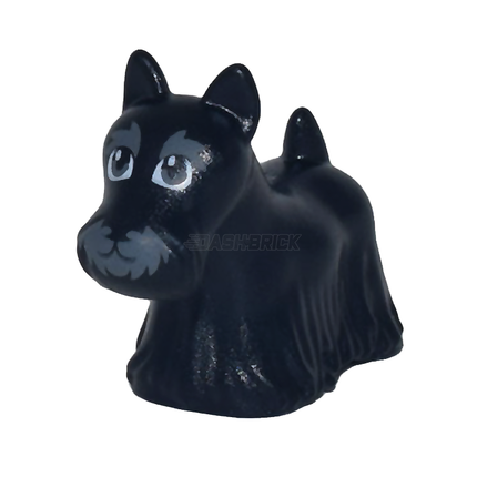 LEGO Minifigure Animal - Dog, Puppy - Scotch Terrier, Long Hair (Scottie), Black [83188pb01]