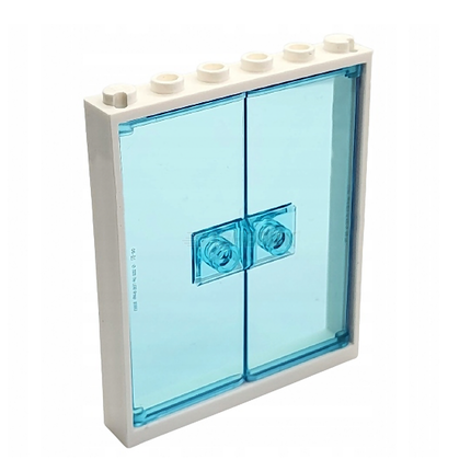 LEGO Window/Door Frame and Doors 1 x 6 x 6, White, Trans-Light Blue [42205 / 80683]