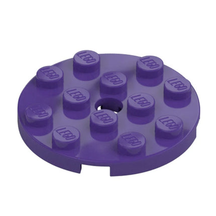 LEGO Plate, Round 4 x 4 with Hole, Dark Purple [60474] 6249240