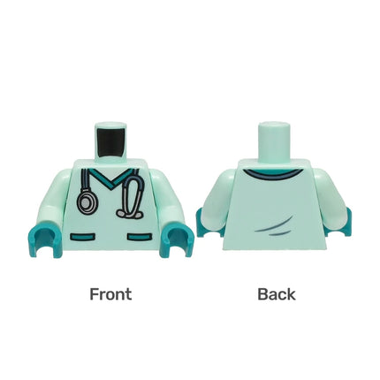 LEGO Minifigure Part - Torso, Doctor, Hospital Scrubs, Stethoscope [973pb4354c01] 6352891