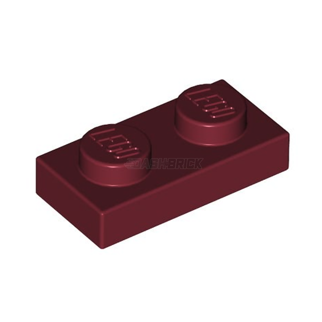 LEGO Plate 1 x 2, Dark Red [3023]