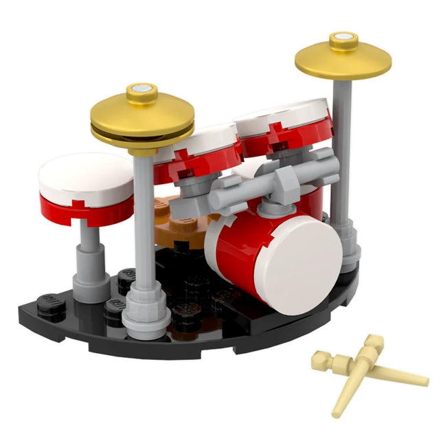 LEGO "Drum Set" - Drums, Cymbals, Drumsticks [MiniMOC]