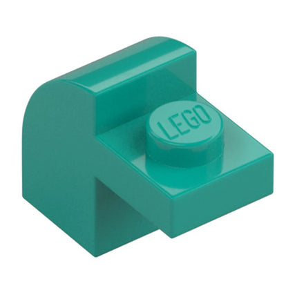 LEGO Slope, Curved 2 x 1 x 1 1/3 with Recessed Stud, Dark Turquoise [6091] 6399564