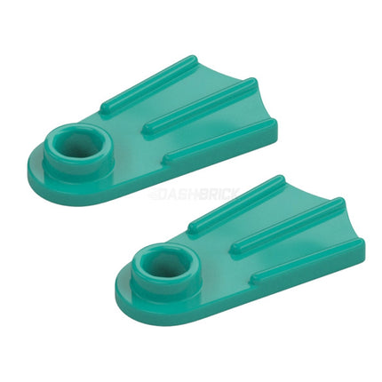 LEGO Minifigure Accessory - Flippers, Footgear, Set of 2, Dark Turquoise [2599a]