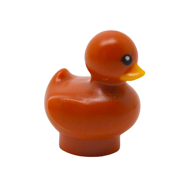 LEGO Minifigure Animal - Duckling, Molded Orange Beak, Dark Orange [49661pb03]