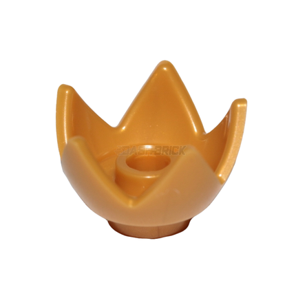 LEGO Minifigure Accessory - Crown/Eggshell, 5 Points, Pearl Gold [39262] 6257048