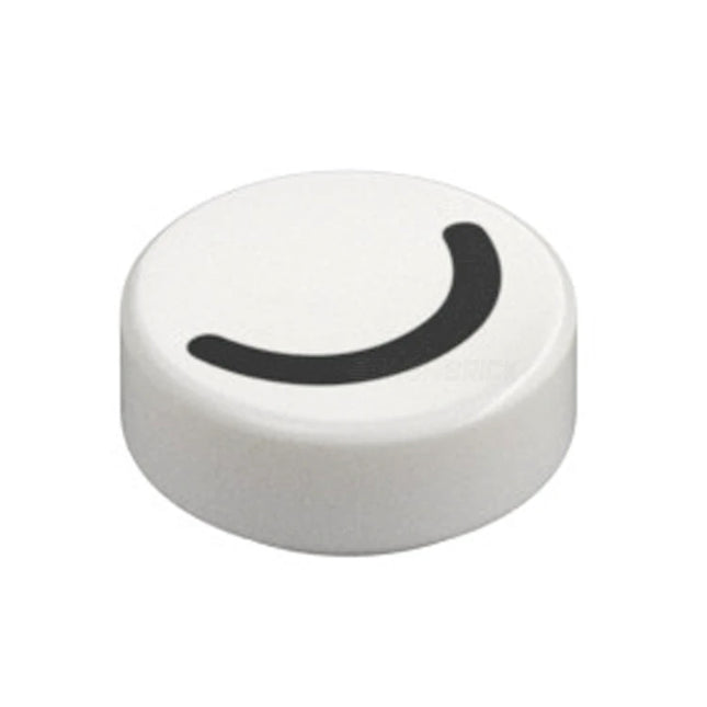 LEGO Tile, Round 1 x 1, Black Eye Closed, Wink [98138pb364] 6433502