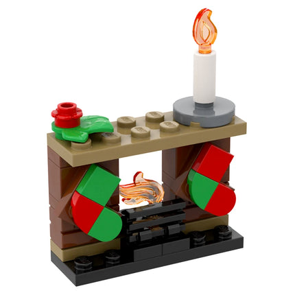12 Days of Christmas - Fireplace (9 of 12) Made with Genuine LEGO® [MiniMOC]