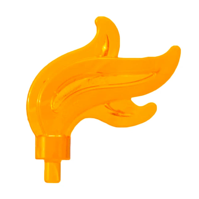 LEGO Minifigure Accessory - Flame, Small Fire, Plume Feather, with Pin, Trans-Orange [64647] 6314353