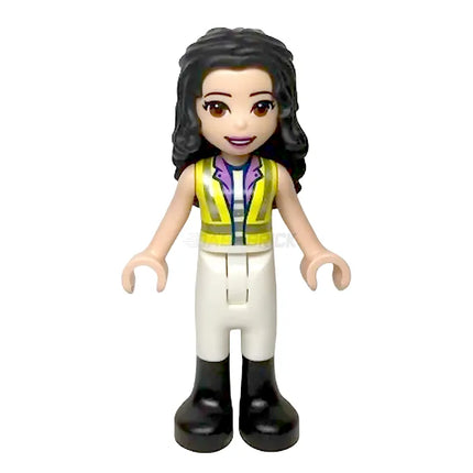 LEGO Minifigure - Friends Emma - Neon Yellow Vest, White Trousers, Black Boots [FRIENDS]