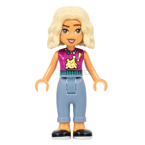 LEGO Minifigure - Friends Nova - Magenta Sleeveless Shirt, Sand Blue Trousers, Black Shoes [FRIENDS]