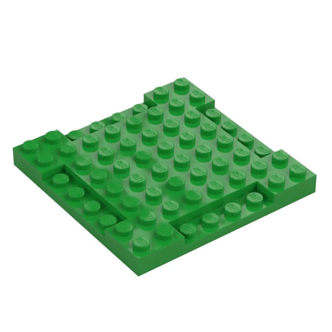 LEGO Brick, Modified 8 x 8 x 2/3 with 1 x 4 Indentations, Bright Green [2628] 6432298
