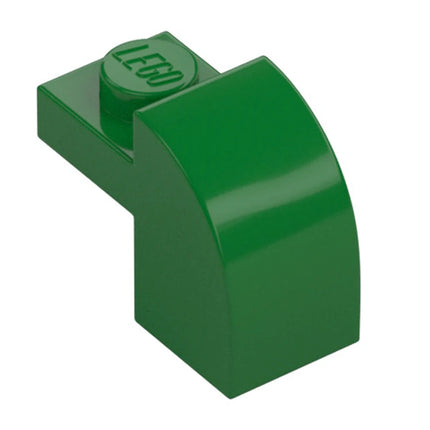 LEGO Slope, Curved 2 x 1 x 1 1/3 with Recessed Stud, Green [6091] 6374489