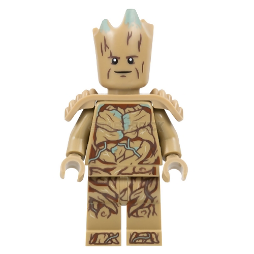 LEGO Minifigure - Groot, Teen Groot - Dark Tan with Shoulder Armor [MARVEL]