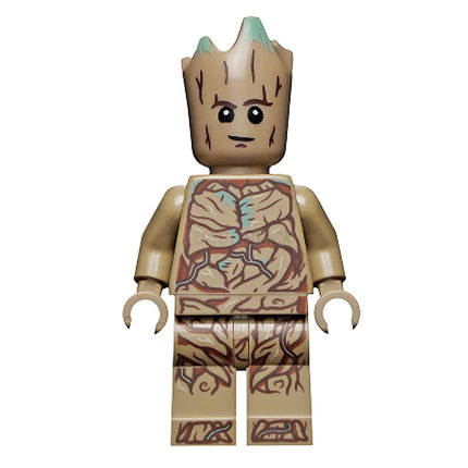 LEGO Minifigure - Groot, Teen Groot - Dark Tan, Infinity Saga (2017) [MARVEL]