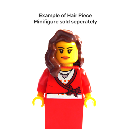 LEGO Minifigure Part - Hair Female Mid-Length, Part over Right Shoulder, Black [85974]