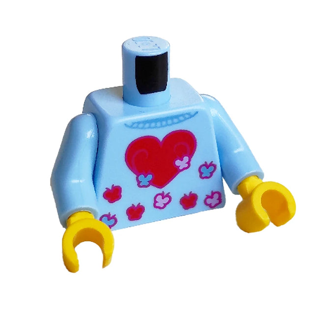 LEGO Minifigure Part - Torso Sweater, Heart and Red, Lavender and Medium Blue Butterflies [973pb6014c01] 6525656