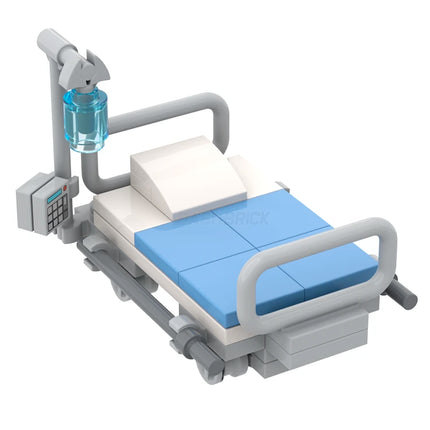 LEGO "Hospital Bed" - Medical/Operation, Monitor, IV, Wheels [MiniMOC]