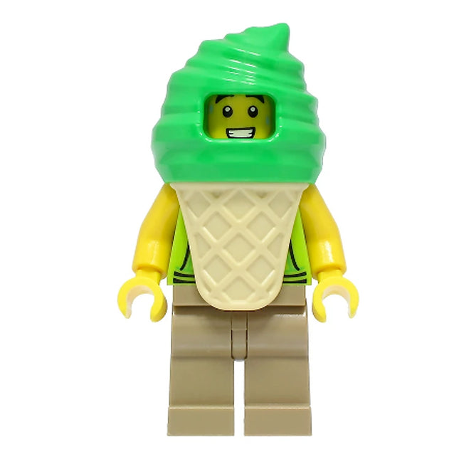 LEGO Minifigure - Ice Cream Suit, Bright Green (2022) [CITY]