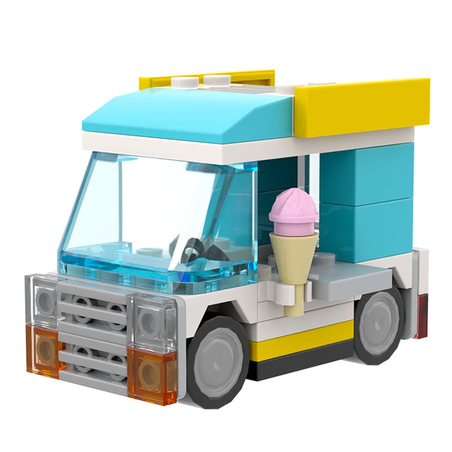 LEGO "Pint-Sized Treat Cruiser" - Mini Ice-Cream Truck, Medium Azure [MiniMOC]