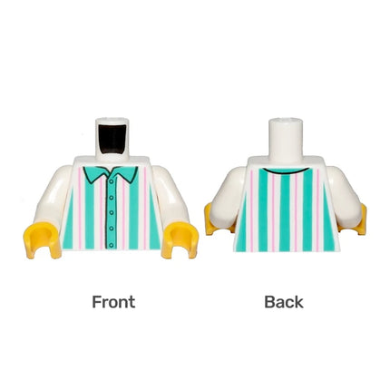 LEGO Minifigure Part - Torso, Shirt Vertical Stripes, Ice-Cream Vendor [973pb3548c01] 6270480