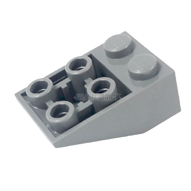 LEGO Slope, Inverted 33 3 x 2, Flat Bottom Pin and Connections between Studs, Light Grey [3747b] 6435930