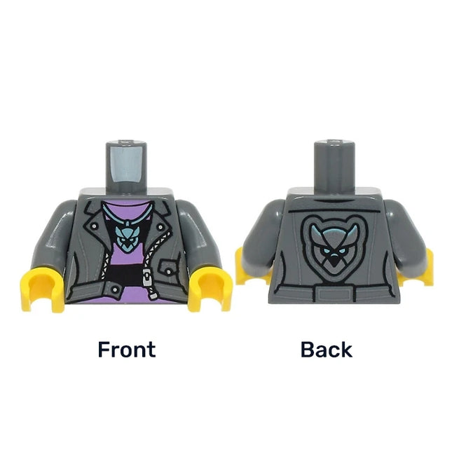 LEGO Minifigure Part - Torso Female Jacket, Striped Shirt, Pendant Necklace [973pb5823c01] 6492064
