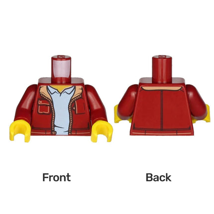 LEGO Minifigure Part - Torso, Jacket Open with Pockets, Copper Zipper [973pb3162c01]