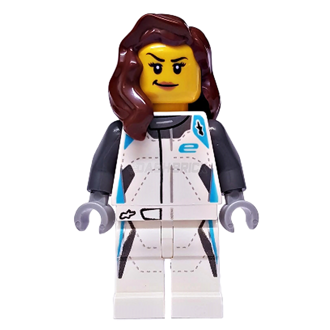 LEGO Minifigure - Female Racer, Jaguar I-PACE eTROPHY Race Car Driver [CITY/Street Champions]