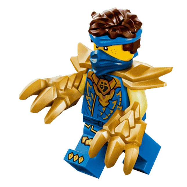 LEGO Minifigure - Jay - Dragons Rising, Tunic with Dragon Head, Hair, Wide Pearl Gold Shoulder Armor (2026) [NINJAGO]