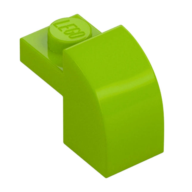 LEGO Slope, Curved 2 x 1 x 1 1/3 with Recessed Stud, Lime [6091] 6411328