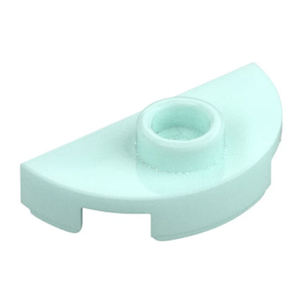 LEGO Plate, Round 1 x 2 Half with 1 Stud (Jumper), Light Aqua [1745] 6510063