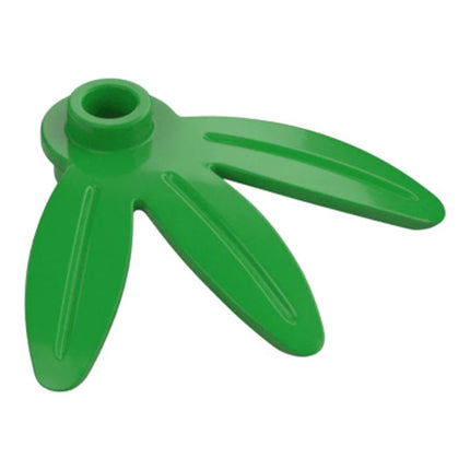 LEGO Plant Plate, Round 1 x 1 with 3 Thin Leaves, Bright Green [7264] 6549013