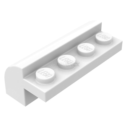 LEGO Slope, Curved 2 x 4 x 1 1/3 with 4 Recessed Studs, White [6081] 608151