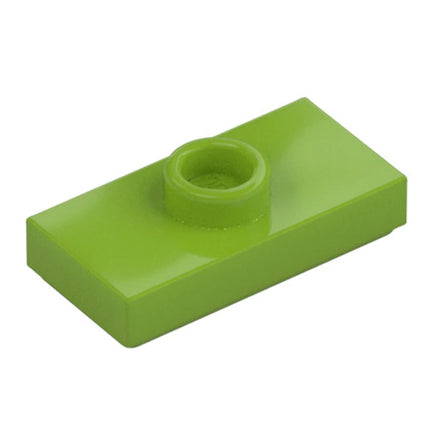 LEGO Plate, Modified 1 x 2, 1 Stud with Groove, with Jumper, Lime [15573] 6092592
