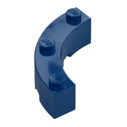 LEGO Brick, Round Corner 4 x 4, Macaroni, Dark Blue [48092] 4540508, 6270529