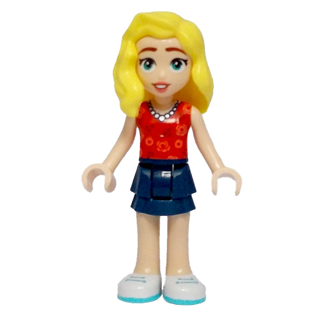 LEGO Minifigure - Friends Matilde - Red Top, Dark Blue Layered Skirt, White Shoes (2023) [FRIENDS]