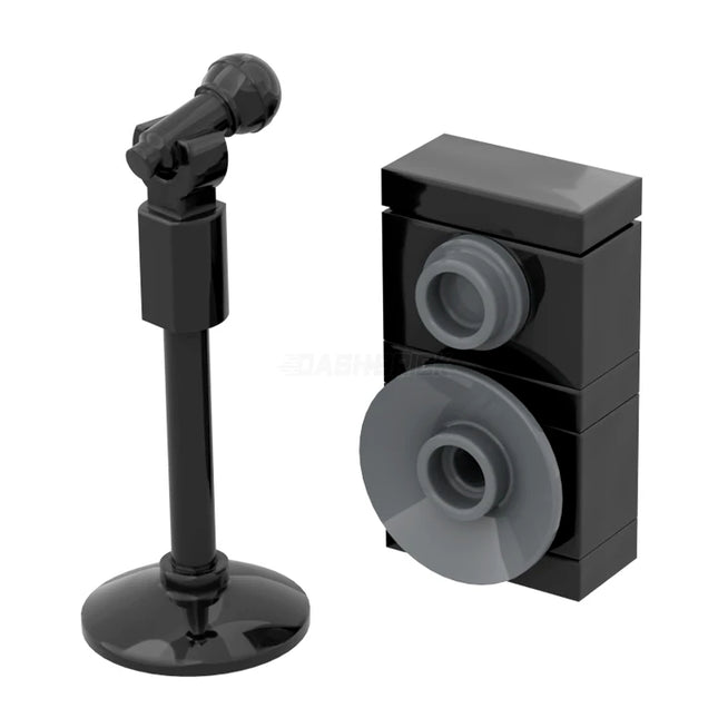LEGO "Microphone & Speaker" - Stage Monitor Loudspeaker, Black [MiniMOC]