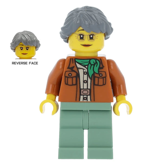 LEGO Minifigure - Misako - Legacy, Dark Orange Jacket (2021) [NINJAGO]