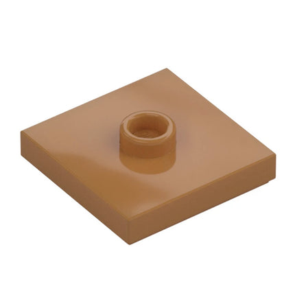 LEGO Plate, Modified 2 x 2, 1 Stud in Center, Medium Nougat [87580] 6102994