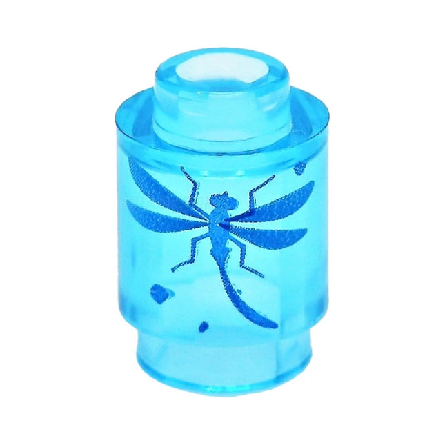 LEGO Minifigure Accessory - "Blue Dragonfly in a Jar", (Round 1 x 1 Brick) [3062pb058] 6284030