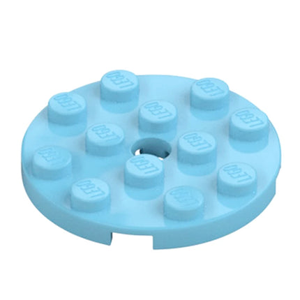 LEGO Plate, Round 4 x 4 with Hole, Medium Azure [60474] 6102828