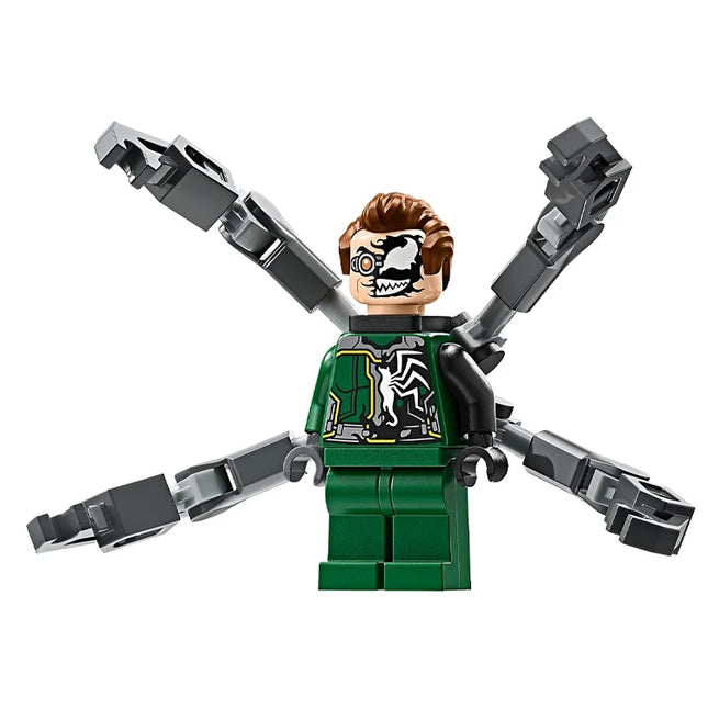 LEGO Minifigure - Dr. Octopus (Otto Octavius) / Doc Ock - Dark Green Suit Half Venomized, Mechanical Arms [MARVEL]