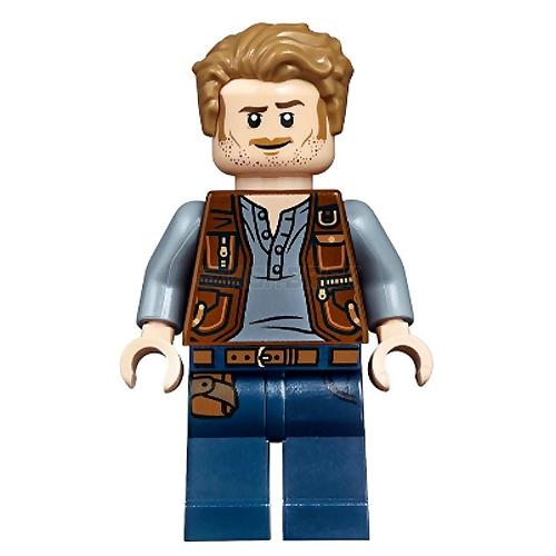LEGO Minifigure - Owen Grady - Vest, Tousled Hair [JURASSIC WORLD]