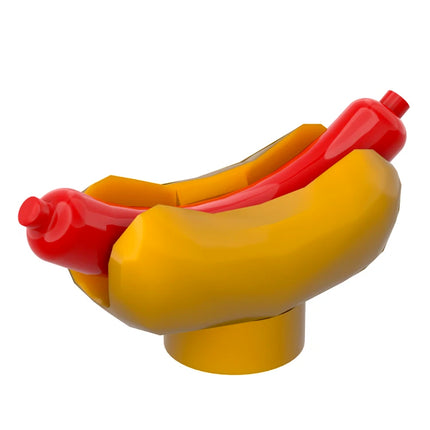 LEGO Minifigure Food - Hot Dog, Pearl Gold/Red [25386 & 33078]