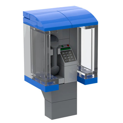 LEGO "Public Phone" - City Street Telephone Booth, Blue [MiniMOC]