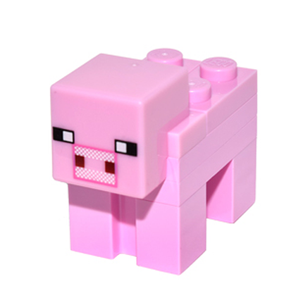 LEGO Minifigure - Minecraft Pig - Brick Built (2014) [MINECRAFT]